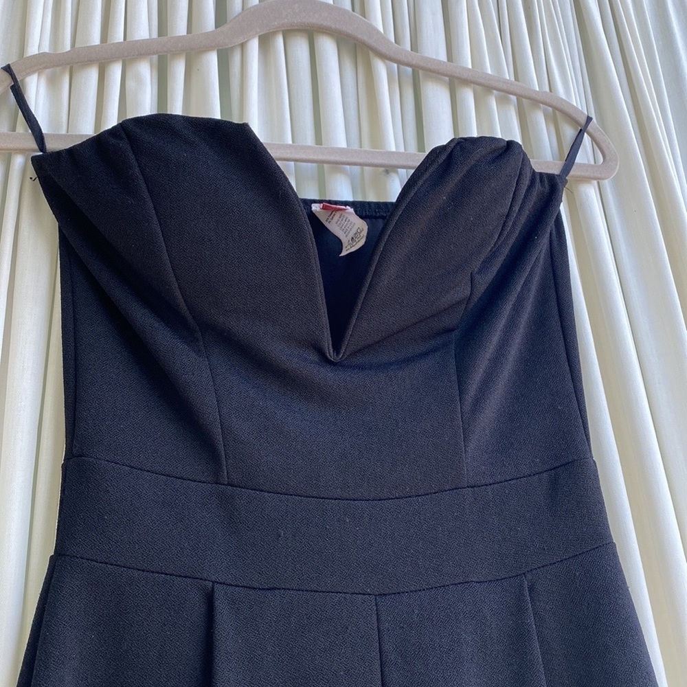 Black strapless jumpsuit - size medium